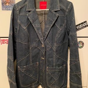 Vintage Gloria Vanderbilt patchwork denim jacket/blazer
